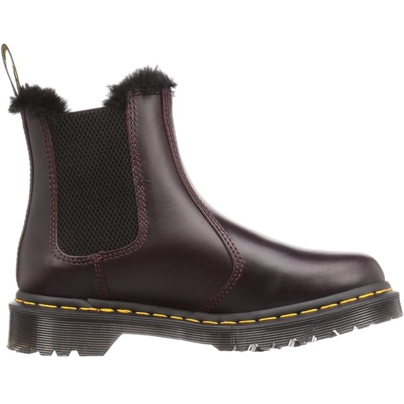 Dr. Martens Women's 2976 Leonore Chelsea Boot in oxblood atlas - Picture 3 of 5